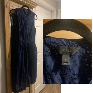 Navy J. Crew Mid-length Dress with Pockets